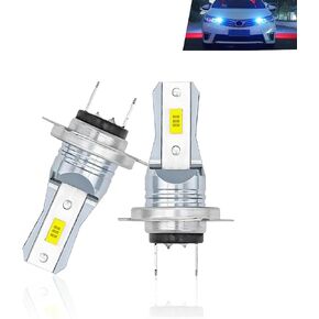 2 PCS H7 Led Bulb 6000K White Super Bright, Two-Pin & 360° lighting Fog Light Bulb, No Adapter Required Bulb for front/rear fog Lights Replacement, Universal For Cars, Trucks, Suvs (White)