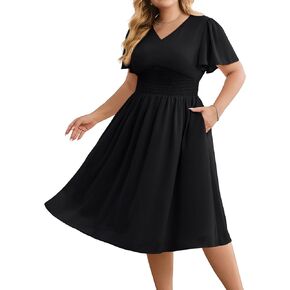 Hanna Nikole Womens Plus Size Chiffon Cocktail Bress
