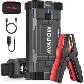 AVAPOW Portable Car Jump Starter, 3000A Peak Battery Jump Starter for Up to 8L Gas or 8L Diesel Engine, Jump Box with Force Start Function