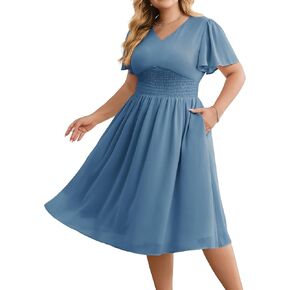 Hanna Nikole Womens Plus Size Chiffon Cocktail Bress in Kuwait