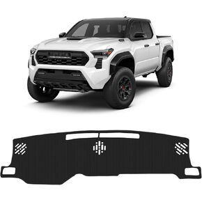 غلاف داش fiilines لعام 2024-2025 تويوتا تاكوما ، ملحقات حصيرة Dashboard Dash Cover Sunshade Nonslip Mesh Protector No Glare Black