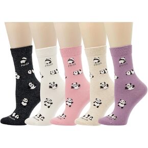 Benefet Sox Womens Girls Cute Crew Socks Collful Funder Softsing Socks Novelty Crazy Kawaii Cotton Calf Calf Sock 5 Pairs