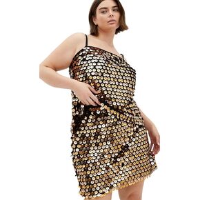 City Chic Women's Plus Size Skirt - Disco Sequin Mini