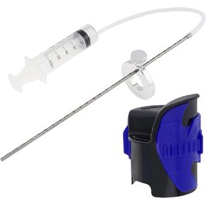 Windance Motorcycle Front Fork Repairing Tool Kit,Fork Seal Saver Cleaner Shock Repairing Absorber Tool 45mm-55mm + Fork Suspension Oil Level Measurement Gauge Oil Syringe Tool (Blue)