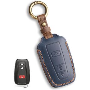 لتغطية مفتاح Toyota FOB ، غلاف Case Case Case الأصلي المتوافق مع 4runner Highlander Camry RAV4 C-HR (أسود ، 3 أزرار)
