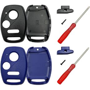 استبدال حالة FOB Shell لـ Honda Accord Crosstour Civic Odyssey Fit CR-V CR-Z مفتاح FOB مع مفك البراغي (أسود)