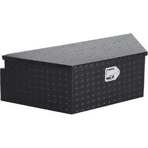 39Inch Trailer Tongue Boxes,Heavy Duty Aluminum Trailer Tool Box With Lock and Keys,Diamond Plate Storage Box,Waterproof Trailer Box for Pick Up Truck Bed,RV Trailer,Black
