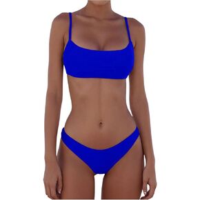 SOLY HUX Bathing Suit for Women Two Piece Swimsuit Spaghetti Strap Summer Beach Bikini Set