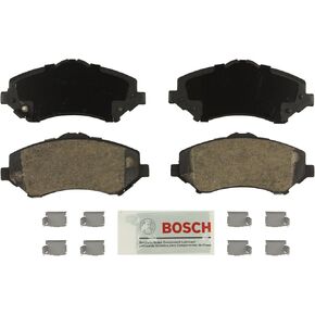 BOSCH BE1327H Blue Semi-Metallic Disc Brake Pad Set With Hardware - Compatible With Select Chrysler Town & Country; Dodge Grand Caravan, Journey, Nitro; Jeep Liberty, Wrangler; Ram; VW Routan; FRONT