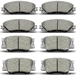 D1211 D1212 Front Rear Ceramic Brake Pads Set Fit For 2006-2018 TOYOTA RAV4,For 2009-2010 Pontiac Vibe,For 2009-2013 Toyota Matrix(8 pcs)