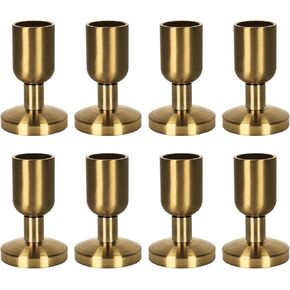 Vintage Gold Taper Candle Holders Set of 4, Gold Candle Stick Holders for Dining Table, Wedding Centerpiece, or Festive Mantel Decor