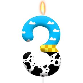 Toy Inspire Game Story Birthday Candle Number 2 Candle Toy Themed Candle Birthday Party Decoration Cartoon Candle for Cake Toppers Decoration Party Supplies