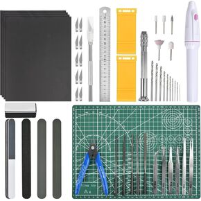 Professional 53 PCS Gundam Model Tools Kit Hobby Building Tools Craft Set Gundam Modeler Basic Tools for Basic Model Building, Repairing and Fixing