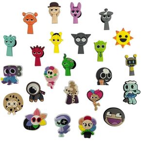Dandy's World and Sprunki Cute Cartoon Character Shoe Charms，Decoration for Women, DIY Party Favor，Accessories Charms for Gifts