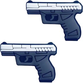 Gun Shoe Charms - Handgun Decoration Charms Gift for Boys Kids Teens and Adults - Set of 2