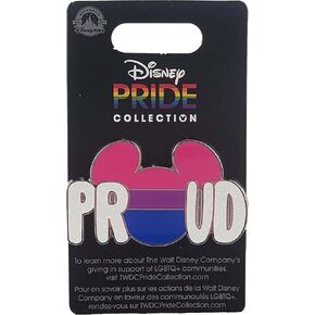 Disney Pin - Rainbow Pride Collection - Mickey Mouse Icon - Proud Bisexual Flag
