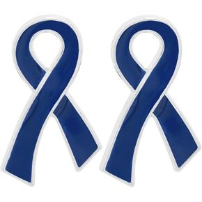 Dark Blue Ribbon Awareness Pin: Show Your Support for Colon Cancer, Child Abuse, Rectal Cancer, and Human Trafficking Causes - Perfect for Fundraising Events