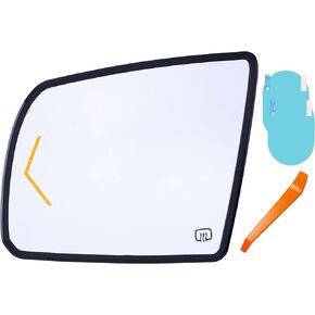 EAP Driver Side Mirror Glass Compatible with Toyota Tundra 2007-2021, Toyota Sequoia 2008-2022, Heated with Turn Signal Without Auto Dimming 879060C030 879060C031 879060C032