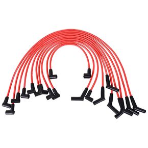 RLP Silicone Spark Plug Wires Set Blue with Two Coil Wires 8.0mm Replacement for SBF Small Block Ford Valve Cover Wires 221 255 260 289 302 351W Fits HEI Distributor Caps