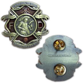 St Florian Firefighter Whatever You Want Lapel Pin