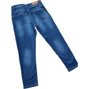 جينز Trinity Marketplace للرجال مع inseam القصير | 34 الخصر × 27 "inseam | 5 جيب مع سحاب وزر أزرق