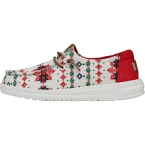 Hey Dude Wendy Youth Ugly Sweater Cream Size 13 | Women’s Shoes | Women’s Slip-on Loafers | Comfortable & Light-Weight in Kuwait