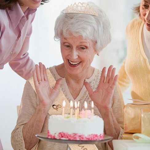 65th Birthday Sash and Crown for Women Rose Gold Tiara Crown and 65 & Fabulous Sash 65th Birthday Decorations for Women Gifts for Her in Saudi Arabia