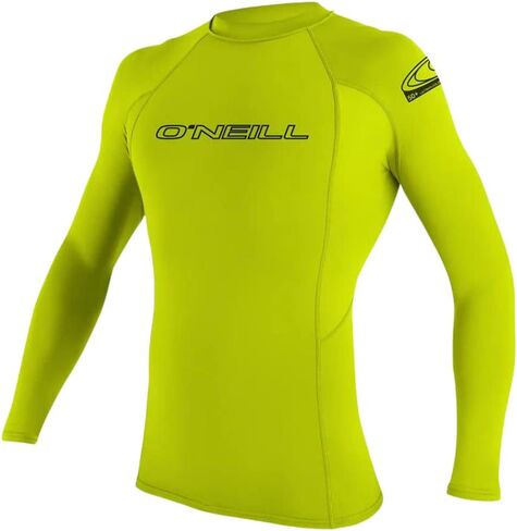 O'Neill Youth Basic Skins UPF 50+ Short Sleeve Rash Guard, Lime, 12 in Saudi Arabia