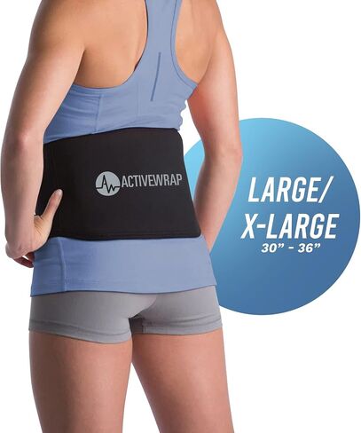ActiveWrap Ice Pack Wrap with Reusable Gel Packs – for Sciatica and Lower Discomfort, Flexible Gel for Recovery, Large Compress for Back and Hip Support, Hot & Cold Compression Wrap in Kuwait