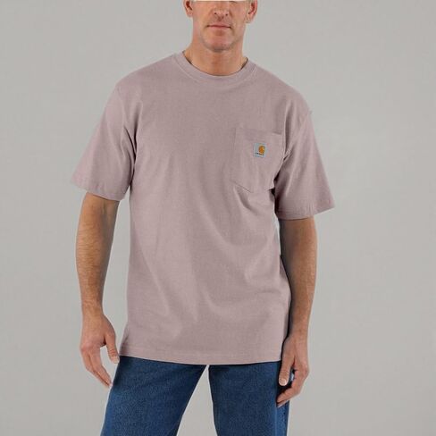 Carhartt Men's Loose Fit Heavyweight Short-Sleeve Pocket T-Shirt, Mink in Saudi Arabia