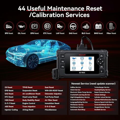 iCarsoft CR V3.0 (2025) Scan Tool Bidirectional OBD2 Scanner Diagnostic Tool 45 Reset,All System Diagnose, Active Test, Battery Test for All Cars-10 Free Diagnostic-Software Installation in Saudi Arabia