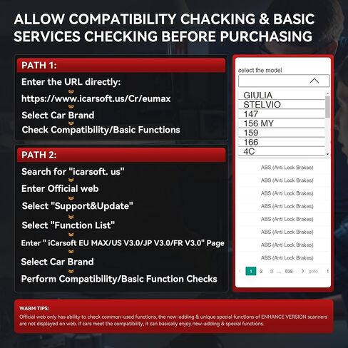 iCarsoft CR V3.0 (2025) Scan Tool Bidirectional OBD2 Scanner Diagnostic Tool 45 Reset,All System Diagnose, Active Test, Battery Test for All Cars-10 Free Diagnostic-Software Installation in Saudi Arabia