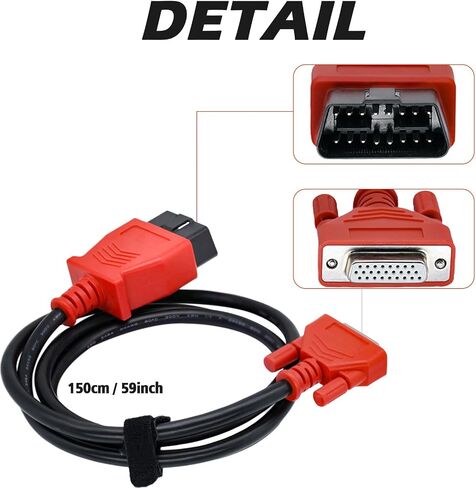 Main Test Cable for Autel, 16 Pin to DB26 Connector OBD2 Diagnostic Test Cable, Work with Scanner for MaxiSys MS908PRO/MS905/J2534 and Other Scan Tool in Kuwait