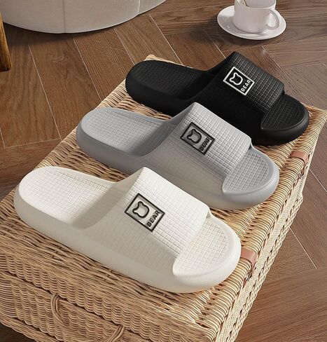 Clouds Slides Pillow Sandals Slippers for Women Lightweight Shower Home Shoes Quick Drying Non Slip Thick Sole in Kuwait
