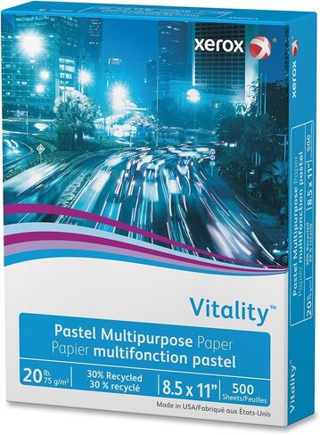 Xerox Multipurpose Colored Paper, 8 1/2" x 11", 20 Lb., Blue, Ream Of 500 Sheets in Kuwait