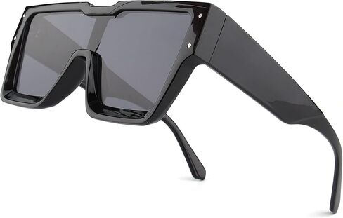 KENBO Oversized Sunglasses for Women Men Trendy Square Sun Glasses One Piece Lens Big Sunglasses in Kuwait