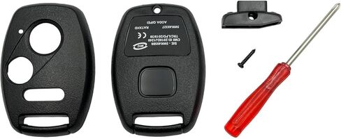 Key Fob Shell Case Replacement for Honda Accord Crosstour Civic Odyssey Fit CR-V CR-Z Key Fob Cover with Screwdriver (Black) in Kuwait