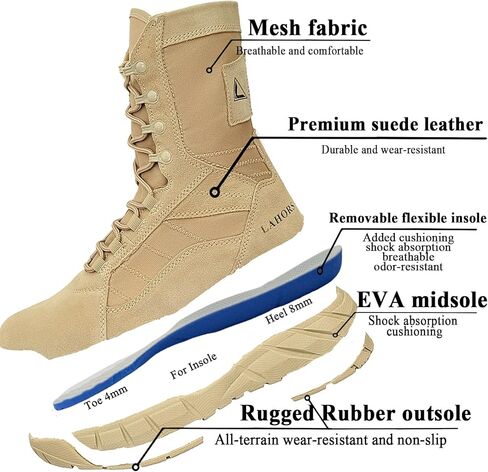 حذاء عسكري تكتيكي خفيف الوزن تكتيكي أحذية مكافحة أحذية مكافحة الاكتتاب الجانبية السوستة التدريب الدانتيل في الهواء الطلق حذاء التنفس في الهواء الطلق in Kuwait