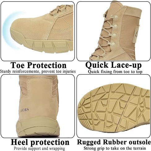 حذاء عسكري تكتيكي خفيف الوزن تكتيكي أحذية مكافحة أحذية مكافحة الاكتتاب الجانبية السوستة التدريب الدانتيل في الهواء الطلق حذاء التنفس في الهواء الطلق in Kuwait