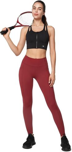 Yvette Sports Bras for Women High Impact Zip Front Sports Bra High Support Large Bust for Workout Running,Blue in Saudi Arabia