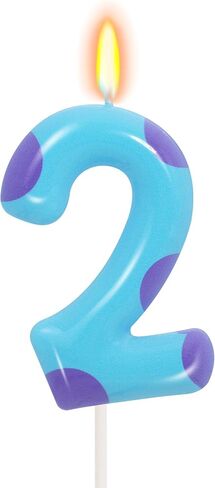 Number 1 Monster Theme Birthday Candles, 1 Candle Birthday Boy Girl Monster Cake Topper for Boys Girls Cartoon Theme Party Decorations in Kuwait