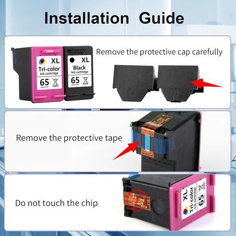 استبدال خرطوشة الحبر الأسود/ثلاثي الألوان المعاد تصنيعها من Aqepbzt لخراطيش الحبر HP Ink 63 63XL باللون الأسود واللون لطابعة HP OfficeJet 3830 4650 5255 Envy 4510 5020 4528 4513 Deskjet 1112 2130 in Kuwait