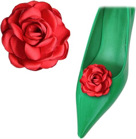 1 Pair Women Shoe Clips Vintage Flower Shoe Embellishment Detachable Wedding Party Shoe Accessories for DIY Crafts Decor in Kuwait
