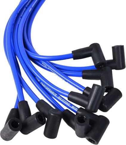 RLP Silicone Spark Clop Wires مجموعة زرقاء مع سلكين لفائف 8.0 مم استبدال لأسلاك SBF Block Ford Valve Cover 221 255 260 289 302 351W Fits Hei Distributor Caps in Kuwait