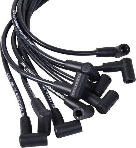 RLP Silicone Spark Clop Wires مجموعة زرقاء مع سلكين لفائف 8.0 مم استبدال لأسلاك SBF Block Ford Valve Cover 221 255 260 289 302 351W Fits Hei Distributor Caps in Kuwait