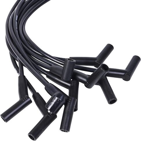 RLP Silicone Spark Clop Wires مجموعة زرقاء مع سلكين لفائف 8.0 مم استبدال لأسلاك SBF Block Ford Valve Cover 221 255 260 289 302 351W Fits Hei Distributor Caps in Kuwait