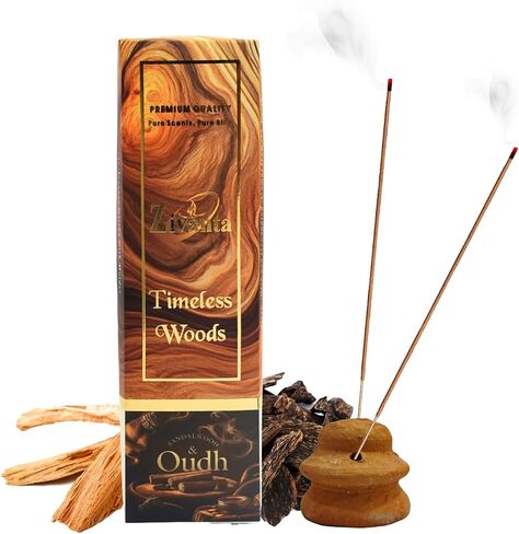 Serene Aura Incense Sticks – Lavender, Bakhoor & Zivamani (3 Fragrances) – 9" Charcoal-Free Agarbatti with Clay Holder – Eco-Friendly Packaging – 150 Sticks for Relaxation & Stress Relief in Saudi Arabia