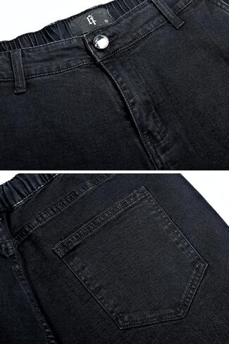 GINGTTO Men's Slim Fit Jeans Flared Stacked Denim Pants Hip Hop Streetwear in Saudi Arabia