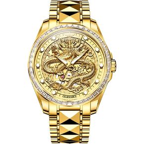 OUPINKE DRAGON SEDERON MANS HATES LUDESTION DUNT Automatic Automatic Self Mechanical Meacphire Crystal Diamond Diamond Waterproof Tungsten Tungsten Feled Watches