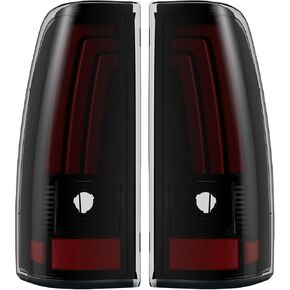 زوج LED LED LED متوافق مع 2003-2006 Chevy Silverado 1500 2500 3500 2007 Chevy Silverado Classic Red Lens